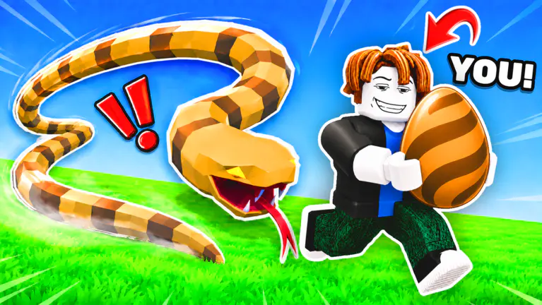 Official artwork showing an egg and a snake